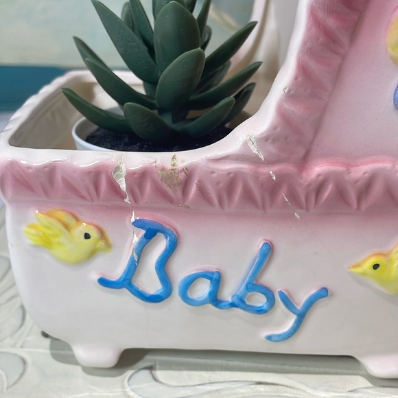 ⚡️5/$25- Vintage My Neil baby carriage planter - Picture 6 of 9